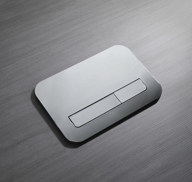Панель змиву Koer KT-0609-01 240x160x7mm пластикова, кнопка лінійна (колір хром) (KR6130) KR6130 фото
