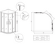Душевая кабина без поддона Koer SR SC04-90x90x195-TR-07 прозрачное стекло Easy Clean 5мм, графит (KR5362) KR5362 фото 9