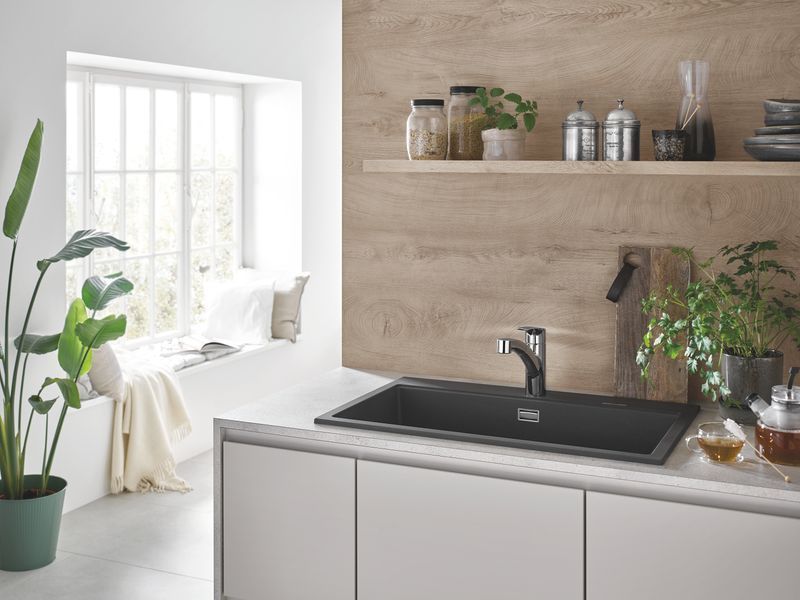 Змішувач для кухні з висувним виливом Grohe Eurosmart New (30305001) 30305001 фото
