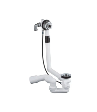 Сифон для ванны без комплекта верхней монтажной части GROHE Talentofill (28990000) полуавтоматический с переливом, без ревизии (Цвет хром) 1 1/2'' (28990000) 28990000 фото