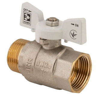 Кран кульовий Koer 1" ГШМ (KR.218.W) білий (KR0184) KR0184 фото