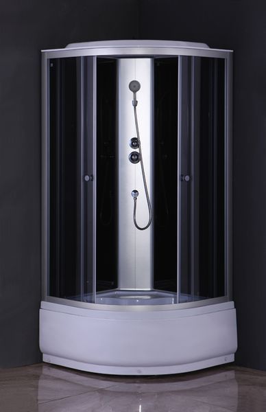 Бокс душевой без гидромассажа Mixxus STRONG SB01-90x90x215-GR SATIN с высоким поддоном (MI6885) MI6885 фото