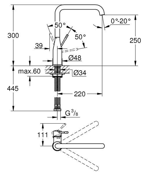 Смеситель для кухни Grohe Essence New (30269000) 30269000 фото