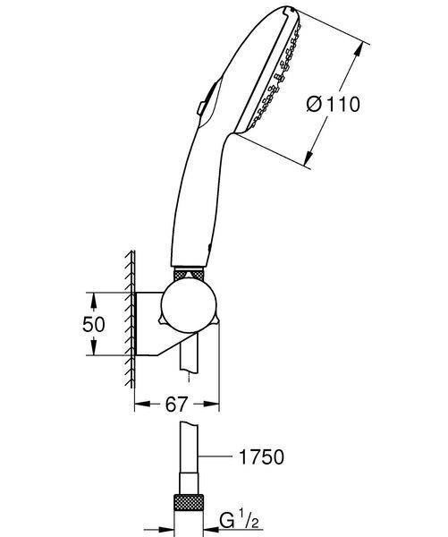 Набір для душу Grohe Tempesta 110 (27601003) 27601003 фото