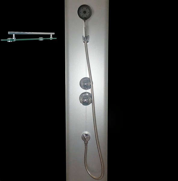 Бокс душевой без гидромассажа Mixxus STRONG SB01-90x90x215-GR SATIN с высоким поддоном (MI6885) MI6885 фото
