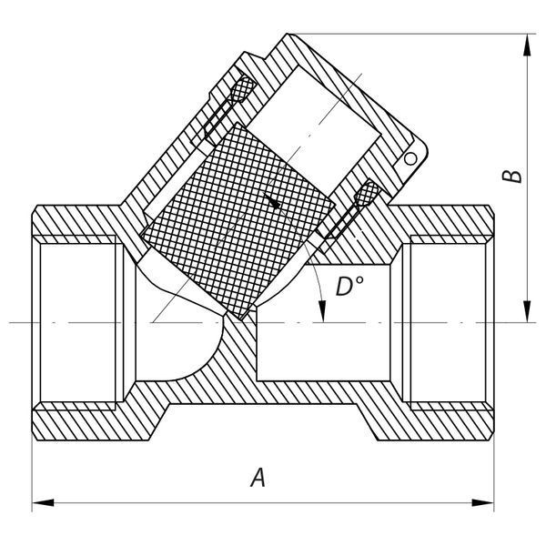 Фільтр грубої очистки 2 "латунь з вушком СК (WP0123) WP0123 фото