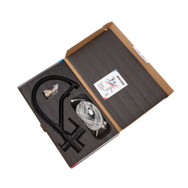 Змішувач для кухні MixxusPremium Gravity 021 BLACK REFL.BLACK (MI6978) MI6978 фото