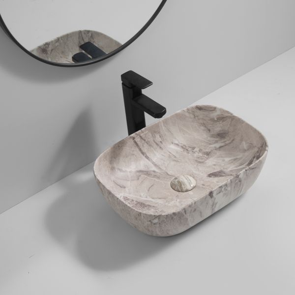 Раковина накладна MIXXUS PREMIUM DIVERSE-0113 MARBLE 455х325х135mm (MP6544) MP6544 фото