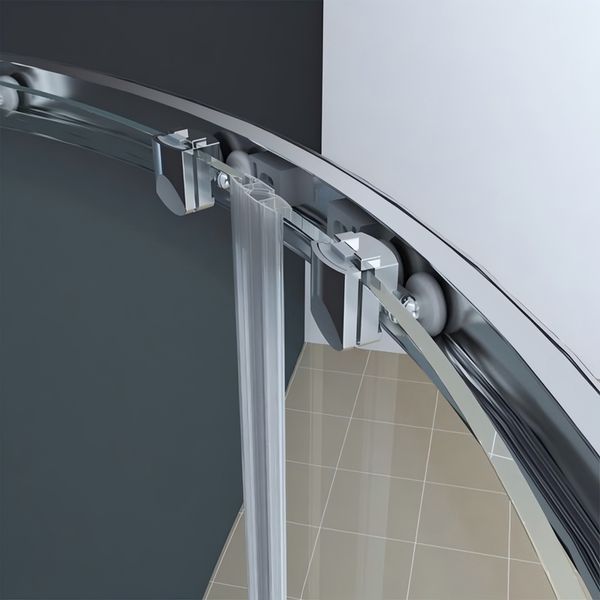 Душевая кабина без поддона Koer SR SC04-100x100x195-TR-01 прозрачное стекло Easy Clean 5мм, хром (KR5361) KR5361 фото