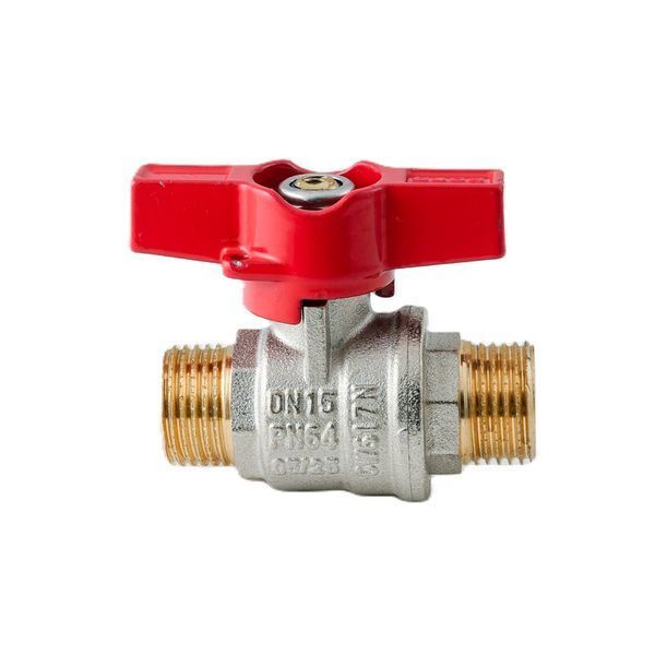 Кран шаровый ШШМ Koer Extreme KE.219-15 - 1/2" MM ручка "бабочка" красная (KR5762) KR5762 фото