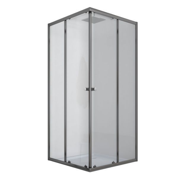 Душевая кабина с низким поддоном Mixxus CUBIC SCT01-90x90x195-TR GRAPHITE прозрачное стекло 4мм (MI6905) MI6905 фото