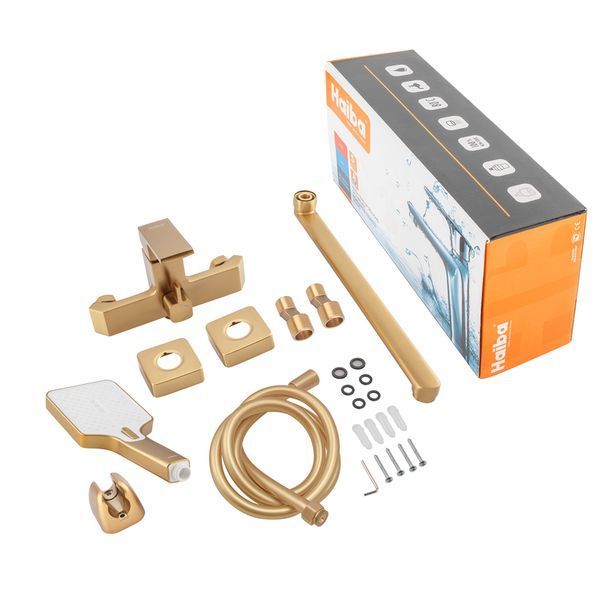Смеситель для ванны Haiba GAUDI 006 EURO BRUSHED GOLD (HB9598) HB9598 фото