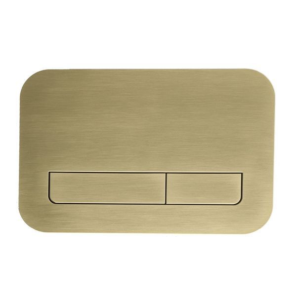 Панель змиву Koer KT-0609-12 240x160x7mm пластикова, кнопка лінійна (колір матове золото) (KR6132) KR6132 фото