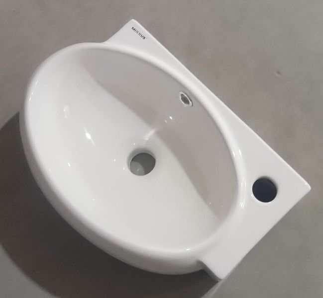 Раковина підвісна Mixxus Premium DIVERSE-1201-L 400х215х140mm з отвором під змішувач та переливом (MP6507) MP6507 фото