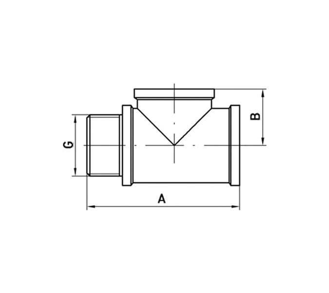 Тройник Koer KF.T06FMF.WN 1/2'' ВНВ (без никеля) (KR3029) KR3029 фото