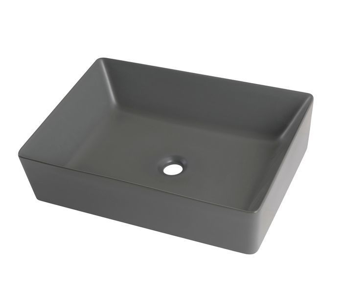 Раковина накладная Mixxus Premium QUADRO-0108 GRAY 550x390x145mm (MP6652) MP6652 фото
