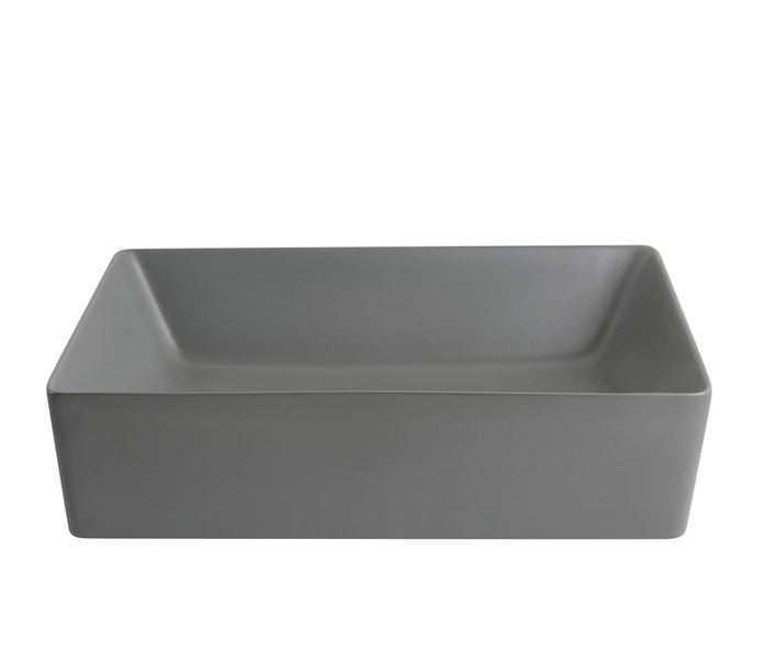 Раковина накладная Mixxus Premium QUADRO-0108 GRAY 550x390x145mm (MP6652) MP6652 фото