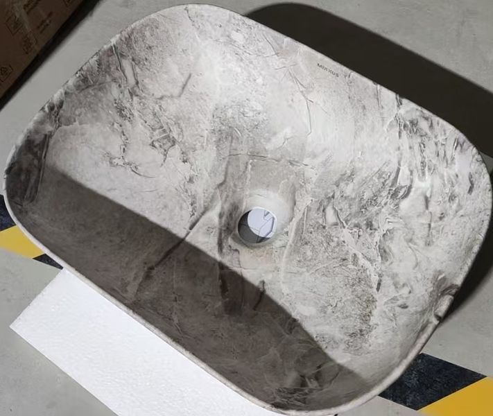 Раковина накладна MIXXUS PREMIUM DIVERSE-0113 MARBLE 455х325х135mm (MP6544) MP6544 фото