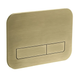 Панель змиву Koer KT-0609-12 240x160x7mm пластикова, кнопка лінійна (колір матове золото) (KR6132) KR6132 фото 1