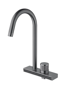 Змішувач для кухні Mixxus FOL-011 Graphite з функц."водоспад" з нерж. сталі (MI6346) MI6346 фото