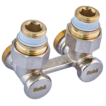 Кран запорный для радиатора Н-образный Roho R5351-075 - 3/4" угловой (RO0214) RO0214 фото