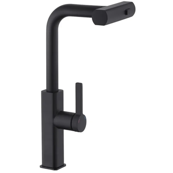 Змішувач для кухні з висувним виливом Mixxus Premium HAMMER 014 BLACK (MI6954) MI6954 фото