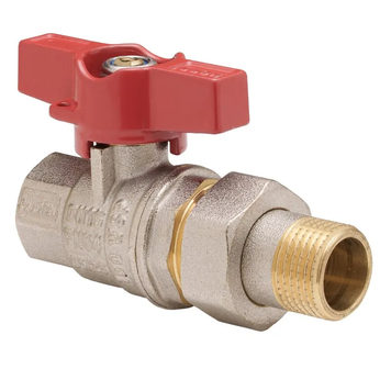 Кран з американкою Koer Extreme KE.227-15 - 1/2" ручка "метелик" червона (KR5765) KR5765 фото