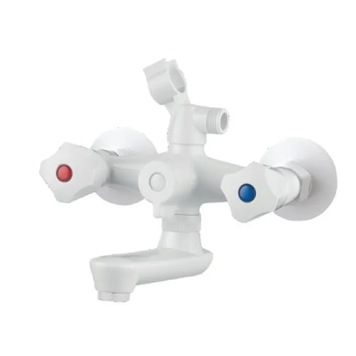 Смеситель для ванны PLAMIX OMEGA-142 EURO SET WHITE (со шлангом, лейкой и кронштейном) (MX9699) MX9699 фото