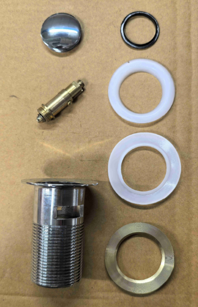 Донний клапан для раковини Koer PW-09-01 1 1/4'' з переливом автоматичний СLICK-СLACK (Колір хром) (KR5796) KR5796 фото