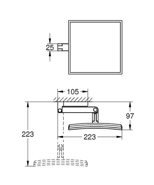 Косметичне дзеркало Grohe Selection Cube (40808000) 40808000 фото
