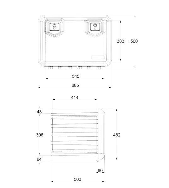 Ящик інструментальний Daken Arka 685x500x500 мм об'єм 109 л (1001100011) 1001100011 фото