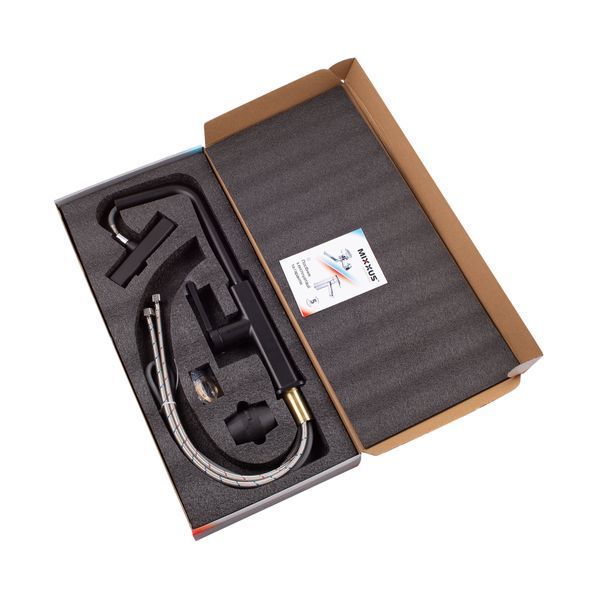 Смеситель для кухни с выдвижным изливом Mixxus Premium HAMMER 014 BLACK (MI6954) MI6954 фото