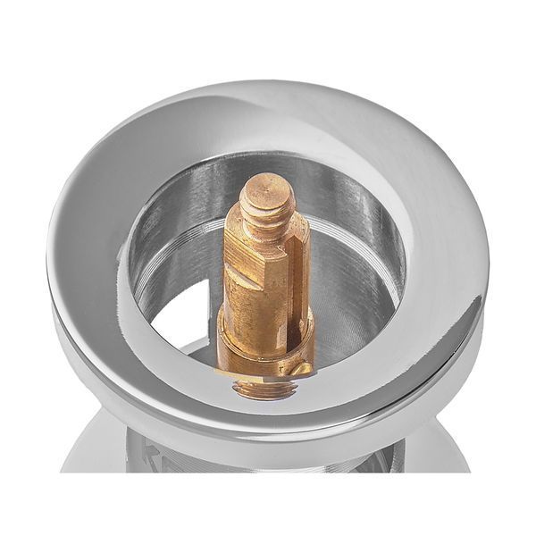 Донний клапан для раковини Koer PW-09-01 1 1/4'' з переливом автоматичний СLICK-СLACK (Колір хром) (KR5796) KR5796 фото