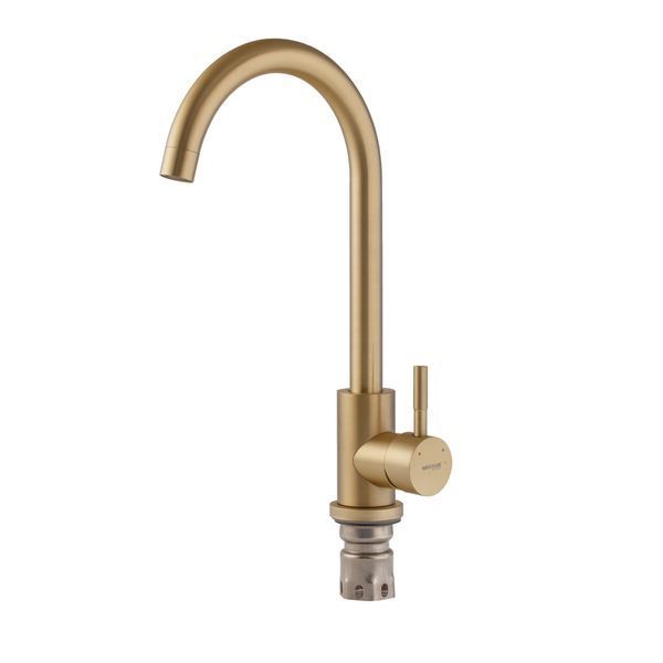 Смеситель для кухни Mixxus SUS-011 Brushed Gold из нерж.стали SUS304 (Цвет матовое золото) (MI8435) MI8435 фото