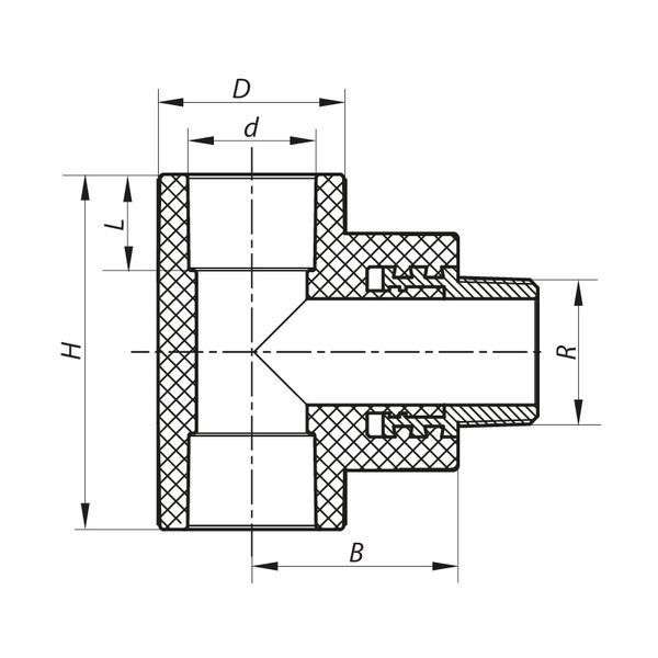 Трійник ЗР 25x3/4M PPR Koer K0110.PRO (KP0131) KP0131 фото