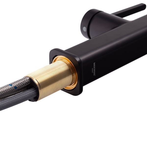 Смеситель для кухни с выдвижным изливом Mixxus Premium HAMMER 014 BLACK (MI6954) MI6954 фото