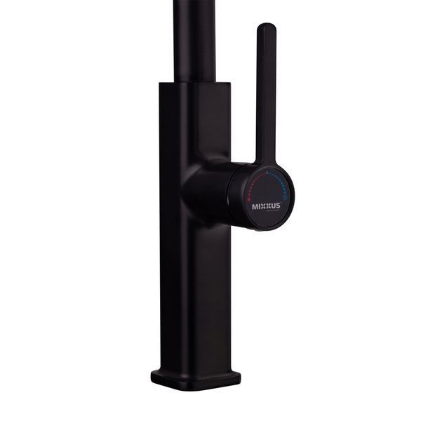 Смеситель для кухни с выдвижным изливом Mixxus Premium HAMMER 014 BLACK (MI6954) MI6954 фото