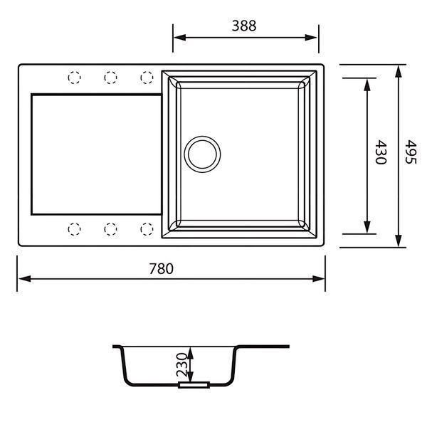 Мийка кухонна Zerix ZS-7950S-06 Бежева (ZX4581) ZX4581 фото