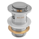Донний клапан для раковини Koer PW-09-01 1 1/4'' з переливом автоматичний СLICK-СLACK (Колір хром) (KR5796) KR5796 фото 1