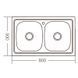 Мойка кухонная Zerix Z8050D-08-180E DOUBLE (Satin) (ZM0569) ZM0569 фото 2