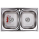 Мойка кухонная Zerix Z8050D-08-180E DOUBLE (Satin) (ZM0569) ZM0569 фото 1
