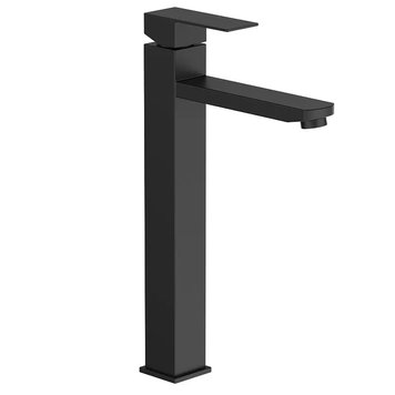 Змішувач для умивальника Zerix KUB-001-High Black з нерж. сталі SUS304 (ZX4846) ZX4846 фото