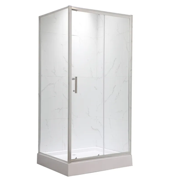 Душова кабіна без піддону MIXXUS HARD SC01-120x80x185-TR CHROME прозоре скло 5мм NEW (MI8369) MI8369 фото