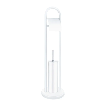 Ерш напольный с бумагодержателем Zerix KIT ME04 White (ZX4643) ZX4643 фото