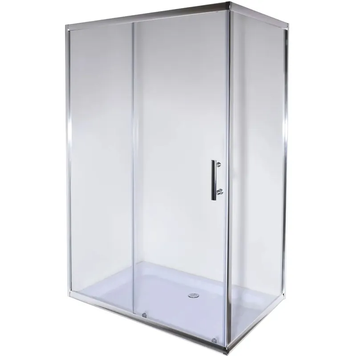 Душова кабіна без піддону Mixxus HARD SC01-120x80x185-TR CHROME прозоре скло 5мм (MI6912) MI6912 фото