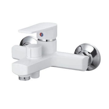 Змішувач для ванни PLAMIX OSCAR-009 EURO SET WHITE (зі шлангом, лійкою та кронштейном) (PM0699) PM0699 фото