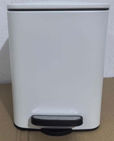 Мусорное ведро с плавным закрытием квадратное Zerix Kubix-TC0106 White 6 л (цвет белый) (ZX6109) ZX6109 фото