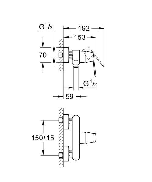 Змішувач для душу Grohe Eurosmart Cosmopolitan (32837000) 32837000 фото