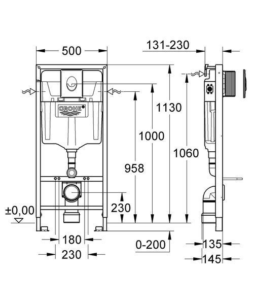 Система инсталляции для унитаза 3 в 1 Grohe Rapid SL (38721001) 38721001 фото