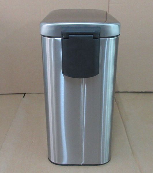 Мусорное ведро с плавным закрытием прямоугольное Mixxus Diverse-TC0312 SS Color 12л цвет нержавейка (MI7090) MI7090 фото